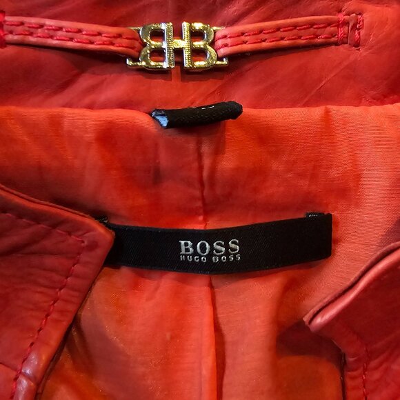 Hugo Boss Red Leather Jacket - Picture 3 of 13